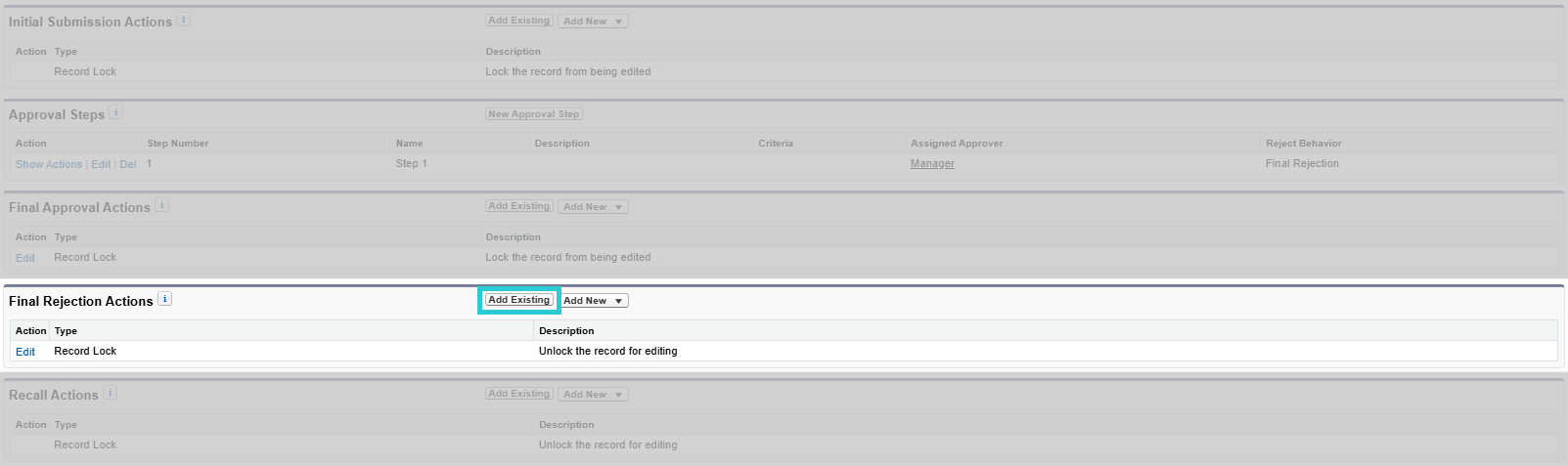 Final Approval Add Action