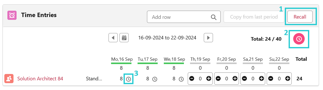 Submitted Time Sheet