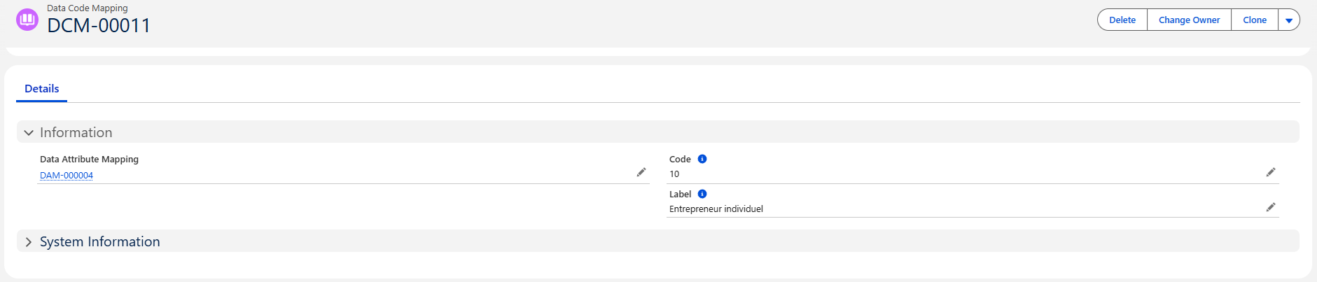 Data Code Mapping Preview